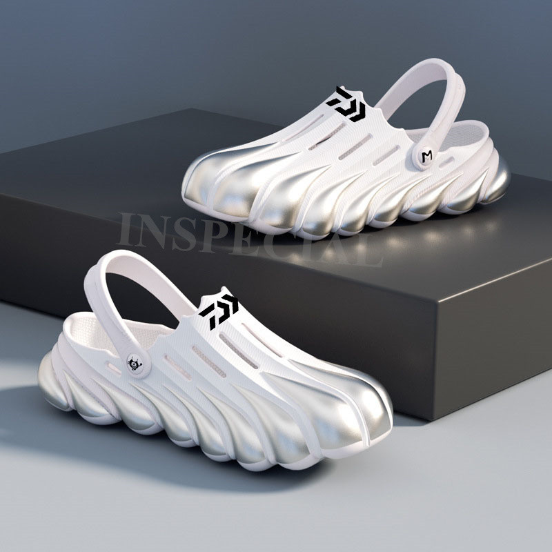 Daiwa nyári szabadtéri sportok férfi vízálló, csúszásmentes horgászszandálok, alkalmi könnyű, kopásálló strand gázlócipők