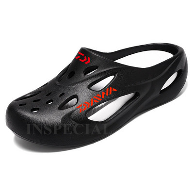 Daiwa nyári férfi, légáteresztő, csúszásmentes strandszandál, alkalmi, gyorsan száradó, könnyű, strapabíró, kivehető horgászcipő