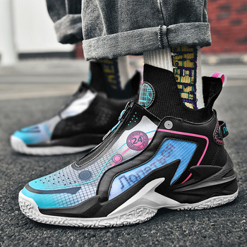 Χρώματα μόδας Unisex ανδρικά αθλητικά παπούτσια μπάσκετ Πλατφόρμα με φερμουάρ Γυναικεία παπούτσια μπάσκετ Υψηλής ποιότητας ανδρικά παπούτσια γυμναστικής που αναπνέουν