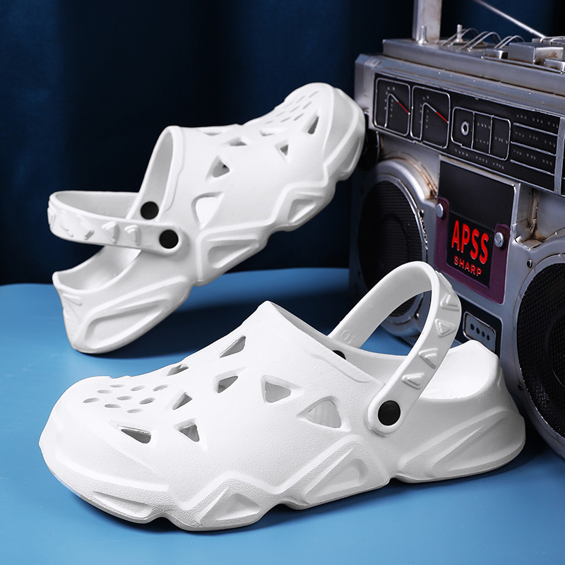 BOANXIL Vīriešu elpojošas čības Ikdienas Simts koka tupelēm Kurpes Baltas Čības Vasaras Vīriešu Dārza Kurpes Vīriešu Pludmales Sandales