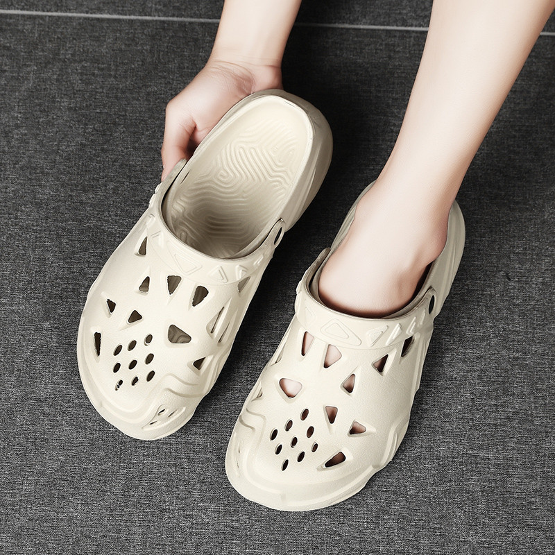 BOANXIL Vīriešu elpojošas čības Ikdienas Simts koka tupelēm Kurpes Baltas Čības Vasaras Vīriešu Dārza Kurpes Vīriešu Pludmales Sandales