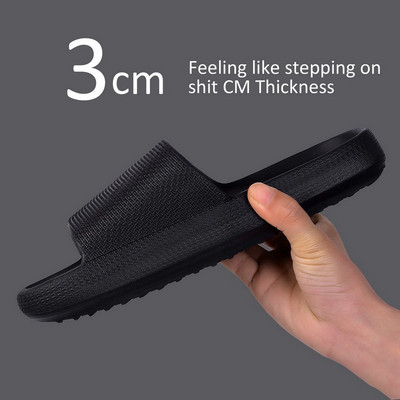 Biezas platformas vannas istabas mājas čības vīriešiem modes mīksta zole EVA iekštelpu slaidi sieviešu sandales 2023. gada vasaras neslīdošās čības