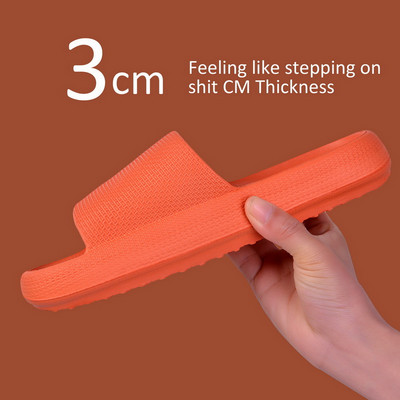 Biezas platformas vannas istabas mājas čības vīriešiem modes mīksta zole EVA iekštelpu slaidi sieviešu sandales 2023. gada vasaras neslīdošās čības