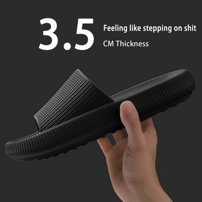 Biezas platformas vannas istabas mājas čības vīriešiem modes mīksta zole EVA iekštelpu slaidi sieviešu sandales 2023. gada vasaras neslīdošās čības