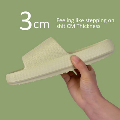 Biezas platformas vannas istabas mājas čības vīriešiem modes mīksta zole EVA iekštelpu slaidi sieviešu sandales 2023. gada vasaras neslīdošās čības