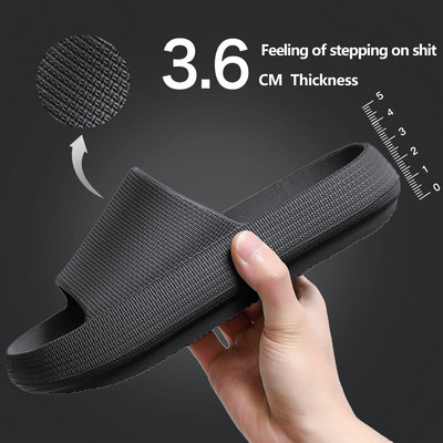 Biezas platformas vannas istabas mājas čības vīriešiem modes mīksta zole EVA iekštelpu slaidi sieviešu sandales 2023. gada vasaras neslīdošās čības