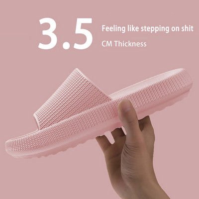 Biezas platformas vannas istabas mājas čības vīriešiem modes mīksta zole EVA iekštelpu slaidi sieviešu sandales 2023. gada vasaras neslīdošās čības
