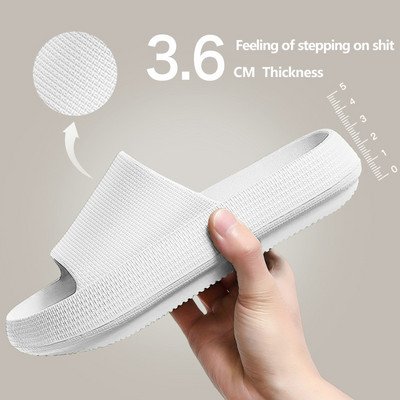 Biezas platformas vannas istabas mājas čības vīriešiem modes mīksta zole EVA iekštelpu slaidi sieviešu sandales 2023. gada vasaras neslīdošās čības