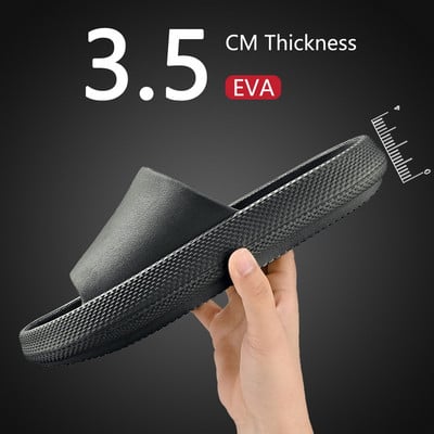 Biezas platformas vannas istabas mājas čības vīriešiem modes mīksta zole EVA iekštelpu slaidi sieviešu sandales 2023. gada vasaras neslīdošās čības