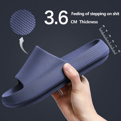 Biezas platformas vannas istabas mājas čības vīriešiem modes mīksta zole EVA iekštelpu slaidi sieviešu sandales 2023. gada vasaras neslīdošās čības