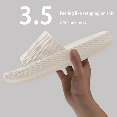 Biezas platformas vannas istabas mājas čības vīriešiem modes mīksta zole EVA iekštelpu slaidi sieviešu sandales 2023. gada vasaras neslīdošās čības