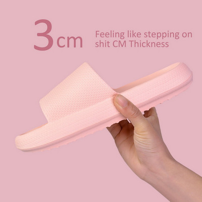 Biezas platformas vannas istabas mājas čības vīriešiem modes mīksta zole EVA iekštelpu slaidi sieviešu sandales 2023. gada vasaras neslīdošās čības