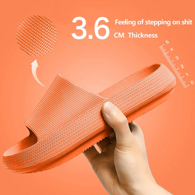 Biezas platformas vannas istabas mājas čības vīriešiem modes mīksta zole EVA iekštelpu slaidi sieviešu sandales 2023. gada vasaras neslīdošās čības