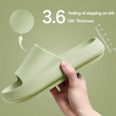 Biezas platformas vannas istabas mājas čības vīriešiem modes mīksta zole EVA iekštelpu slaidi sieviešu sandales 2023. gada vasaras neslīdošās čības