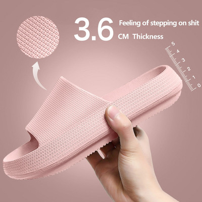 Biezas platformas vannas istabas mājas čības vīriešiem modes mīksta zole EVA iekštelpu slaidi sieviešu sandales 2023. gada vasaras neslīdošās čības