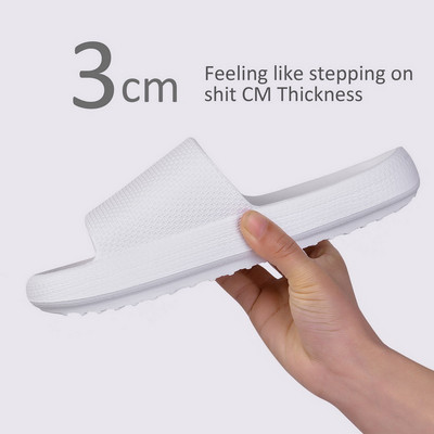 Biezas platformas vannas istabas mājas čības vīriešiem modes mīksta zole EVA iekštelpu slaidi sieviešu sandales 2023. gada vasaras neslīdošās čības