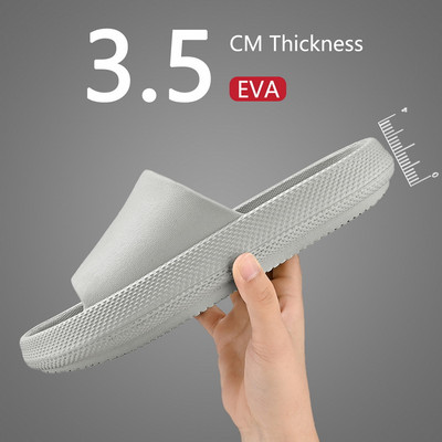Biezas platformas vannas istabas mājas čības vīriešiem modes mīksta zole EVA iekštelpu slaidi sieviešu sandales 2023. gada vasaras neslīdošās čības