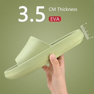 Biezas platformas vannas istabas mājas čības vīriešiem modes mīksta zole EVA iekštelpu slaidi sieviešu sandales 2023. gada vasaras neslīdošās čības