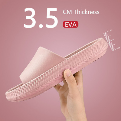 Biezas platformas vannas istabas mājas čības vīriešiem modes mīksta zole EVA iekštelpu slaidi sieviešu sandales 2023. gada vasaras neslīdošās čības
