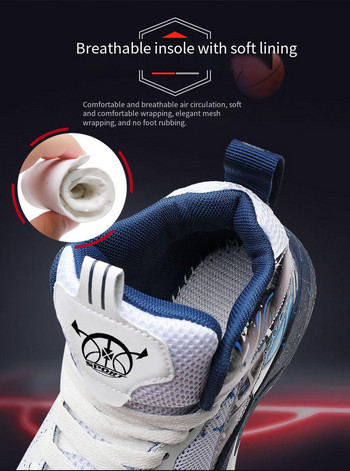 Ανδρικό παπούτσι μπάσκετ Ψηλές μπότες με αντικραδασμική προστασία Ανθεκτικό παπούτσι γυμναστικής ανδρικό παπούτσι μπάσκετ Μέγεθος 35-45