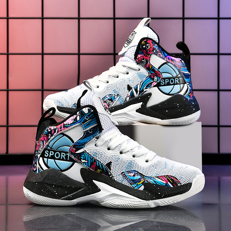 Meeste korvpallijalatsid kõrge ülaosaga saapad Pehmendav vastupidav jalanõu Meeste jõusaalitreening korvpallijalats Suurus 35-45