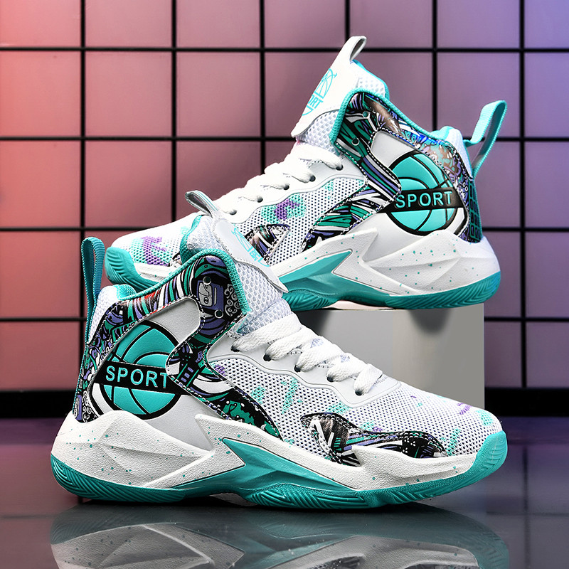 Meeste korvpallijalatsid kõrge ülaosaga saapad Pehmendav vastupidav jalanõu Meeste jõusaalitreening korvpallijalats Suurus 35-45