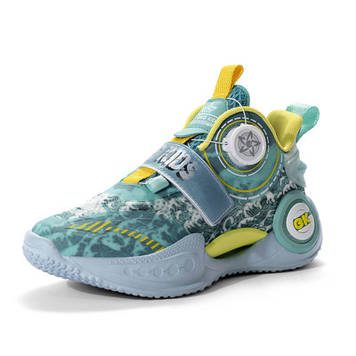 Új fiú lélegző sport kosárlabda cipő lány divat alkalmi cipő gyerek csúszásmentes sport futócipő31-40