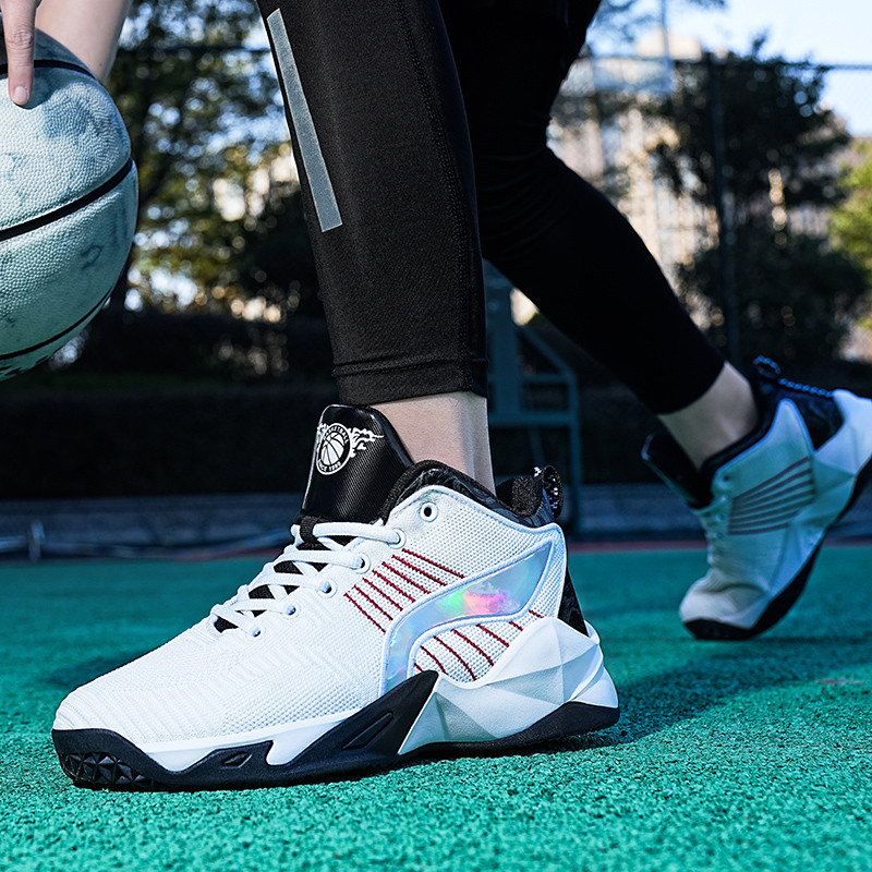 Aukštos kokybės berniukų vyriški krepšinio batai Vyriški amortizuojantys lengvi krepšinio sportbačiai Vyriški Zapatos Hombre kvėpuojantys lauko sportiniai bateliai