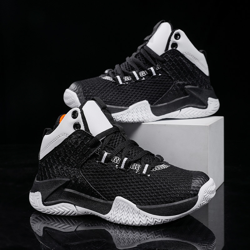 Gyerek kosárlabdacipő diák gyerek sport futócipő légáteresztő kopásálló fiú gyerek kosárlabda tornacipő hálós cipő