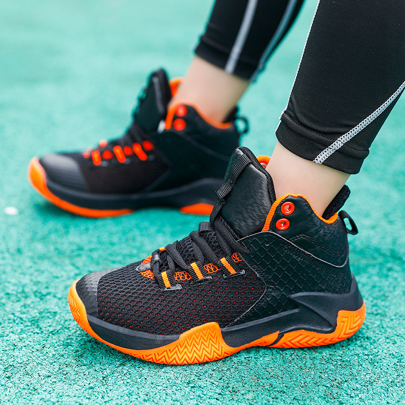 Gyerek kosárlabdacipő diák gyerek sport futócipő légáteresztő kopásálló fiú gyerek kosárlabda tornacipő hálós cipő