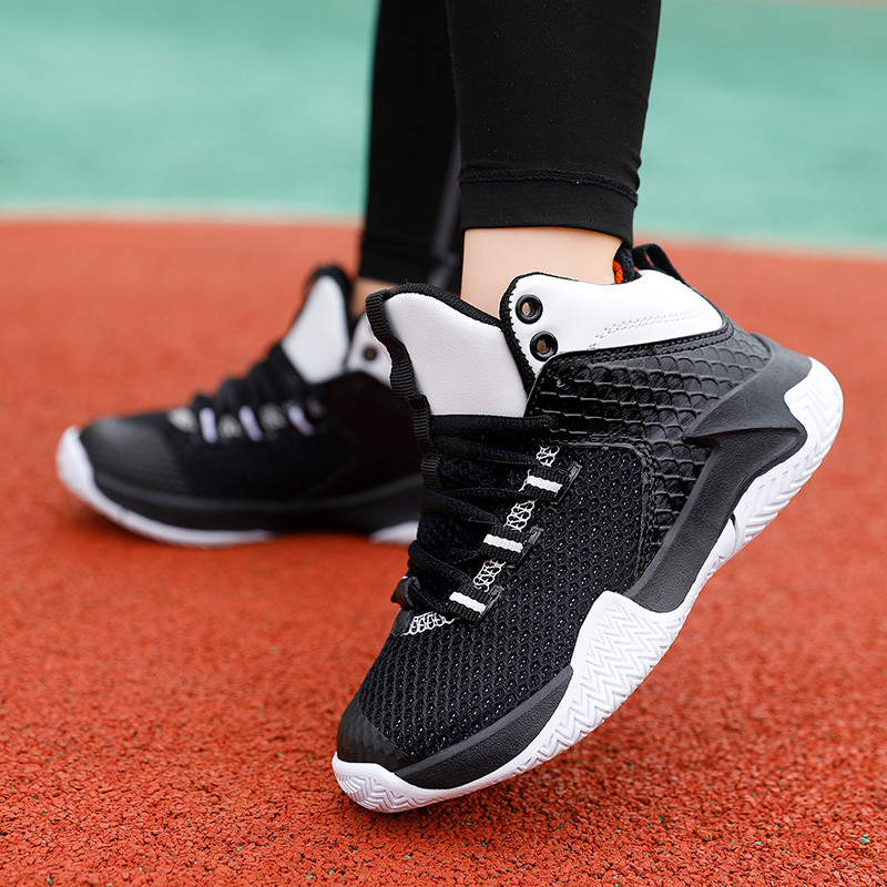 Gyerek kosárlabdacipő diák gyerek sport futócipő légáteresztő kopásálló fiú gyerek kosárlabda tornacipő hálós cipő