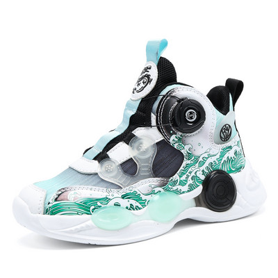 Bērnu basketbola apavi Ērti Spēcīgi Aptinumi Neslīdoši Nodilumizturīgi elastīgi Sporta Apavi Elpojoši