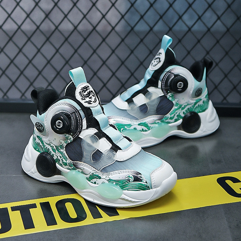 Bērnu basketbola apavi Ērti Spēcīgi Aptinumi Neslīdoši Nodilumizturīgi elastīgi Sporta Apavi Elpojoši