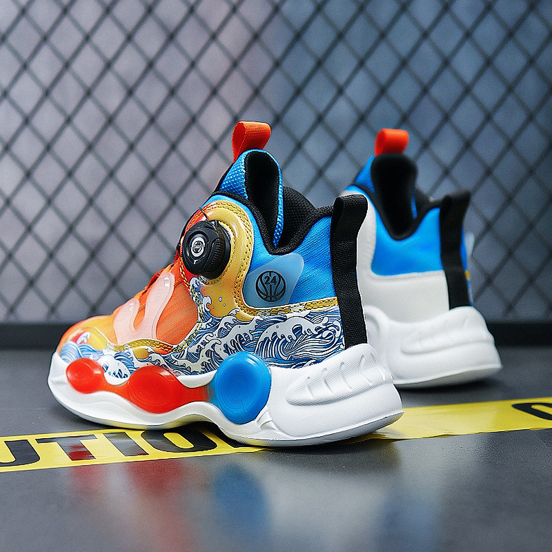 Bērnu basketbola apavi Ērti Spēcīgi Aptinumi Neslīdoši Nodilumizturīgi elastīgi Sporta Apavi Elpojoši