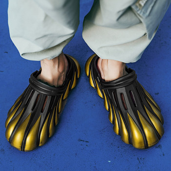 Нова тенденция Спортни сандали Мъжки меки летни дишащи чехли Плажни сандали с увивни пръсти Мъжки противоплъзгащи аква обувки за ходене, риболов