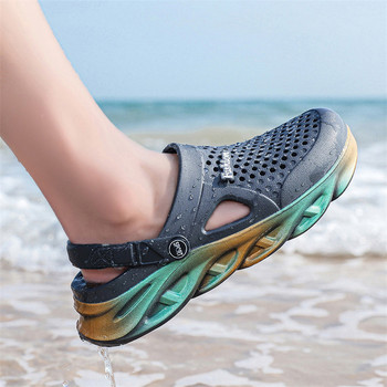 Спортни сандали Мъжки бързосъхнещи аква обувки Нехлъзгащи се плажни сандали Дамски летни обувки със затворени пръсти за улица Река Баня