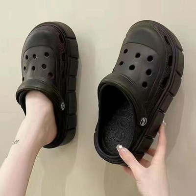 Mados Charms Klumpės Batai Lauke Moteriškos Šlepetės Storas Padas Aukštos kokybės Kryžminiai Vasariniai Sandalai Mergaitėms