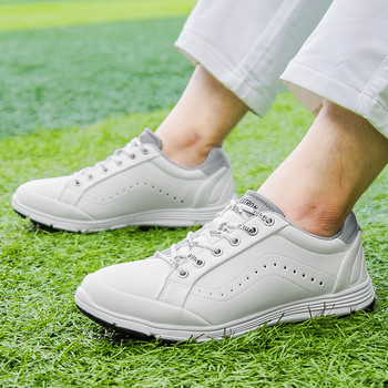 Thestron Man Golf Footwears Επαγγελματικά δερμάτινα πάνινα παπούτσια γκολφ Spikeless άνετα παπούτσια Παπούτσια γκολφ Μεγάλο μέγεθος 39-48 αθλητικά παπούτσια