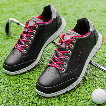 Мъжки обувки за голф Thestron Професионални кожени маратонки за голф Без шипове Удобни маратонки Обувки за голф Големи размери 39-48 маратонки