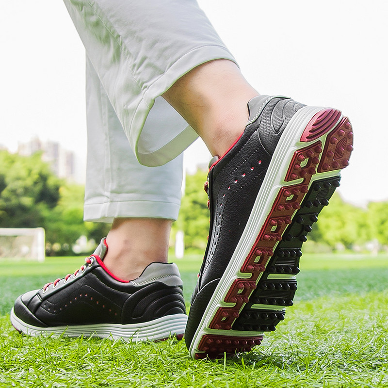 Thestron Muška obuća za golf Profesionalne kožne tenisice za golf bez šiljaka Udobne tenisice Cipele za golf tenisice velike veličine 39-48