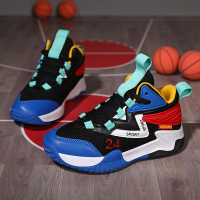 2023 m. Nauji vaikiški krepšinio bateliai berniukams Neslystantys vaikų bėgimo sportbačiai Kvėpuojantys vaikų treniruočių sportbačiai lauke