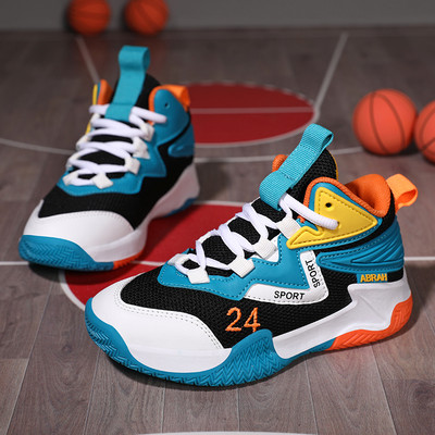 2023 m. Nauji vaikiški krepšinio bateliai berniukams Neslystantys vaikų bėgimo sportbačiai Kvėpuojantys vaikų treniruočių sportbačiai lauke