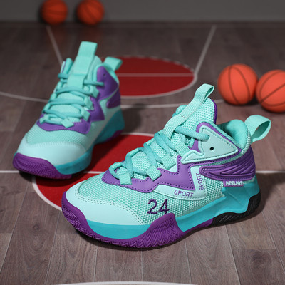 2023 m. Nauji vaikiški krepšinio bateliai berniukams Neslystantys vaikų bėgimo sportbačiai Kvėpuojantys vaikų treniruočių sportbačiai lauke