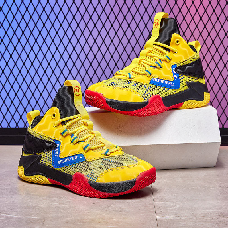 2023 m. Nauji vaikiški krepšinio bateliai berniukams Neslystantys vaikų bėgimo sportbačiai Kvėpuojantys vaikų treniruočių sportbačiai lauke