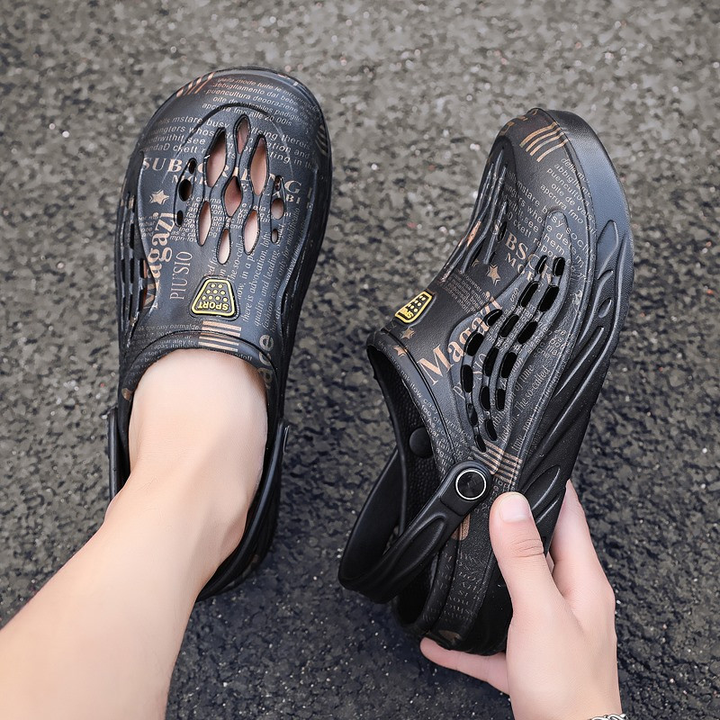 Vīriešu Sieviešu Sandales Elpojošas Mājas Čības Āra Mode Ikdienas kedas Dārza koka tupeles Pārgājienu apavi liela izmēra49 Bezmaksas piegāde