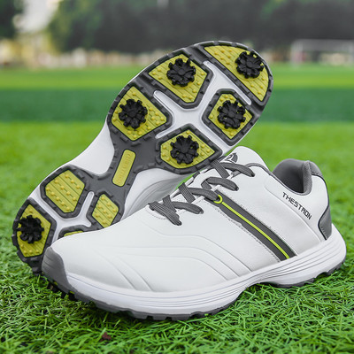 Нови обувки за голф Мъжки шипове Облекла за голф за мъже Професионални маратонки за ходене Луксозни обувки за фитнес