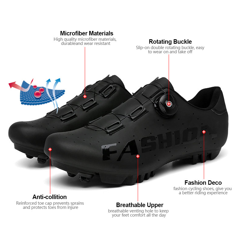 Ανδρικά παπούτσια ποδηλασίας MTB Flat Dirt Bicycle Speed Sneaker Road Bike Boots Spd Cleats for Shimano Mountain Bike shoes Self-locking