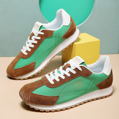 Велурени кожени мъжки спортни обувки за голф платнени зелени кафяви мъжки висококачествени обувки за тренировка за голф неплъзгащи се обувки за джогинг мъжки