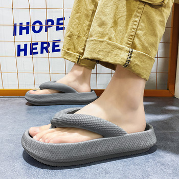 JIEMIAO Мъжки домашни чехли Вътрешни EVA сандали с меко дъно 4.0 Heel Trend Унисекс пързалки Джапанки Неплъзгащи се плажни чехли