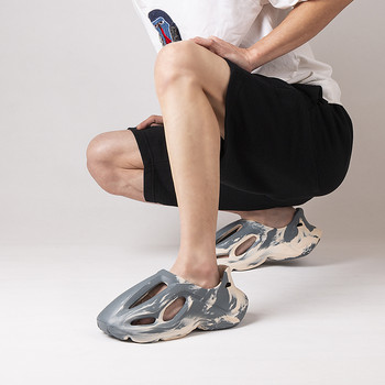 Унисекс летни сандали за открито Мъжки модни чехли на платформа Дамски плажни сандали с пързалка Eva Sole Мъжки обувки за вода